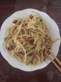 家常菜土豆炒肉丝