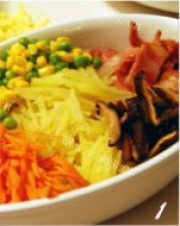 美味的培根蔬菜焗饭做法图解1)