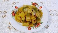 家常菜青椒炒土豆片