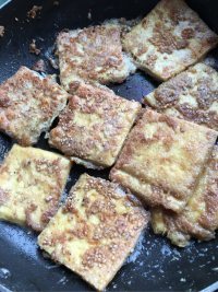 风味香煎豆干做法图解8)