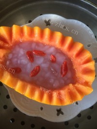 喷香的木瓜炖雪蛤做法图解8)