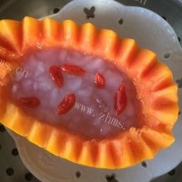 喷香的木瓜炖雪蛤的做法图解八