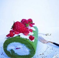 自制抹茶蛋糕卷
