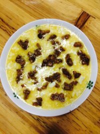 香软可口的鸡蛋豆腐蒸肉末做法图解4)