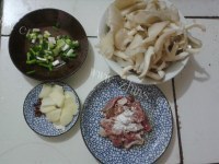 独特的平菇炒肉做法图解2)