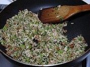 美味的芹菜牛肉炒饭