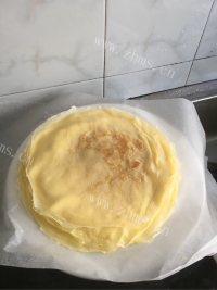 自制芒果千层蛋糕做法图解9)
