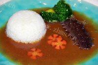 自己做的海参捞饭