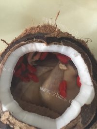 养生的椰子炖乳鸽做法图解3)
