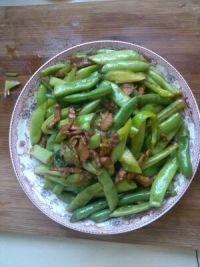 自制四季豆炒肉丝