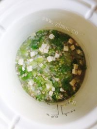 自制豆腐白菜瘦肉粥做法图解11)