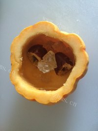 可口的金瓜雪蛤做法图解7)