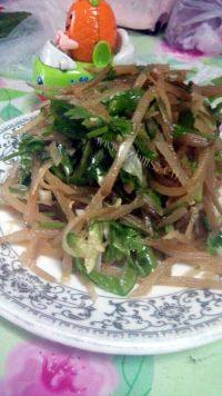 特色美食葱拌咸菜做法图解7)