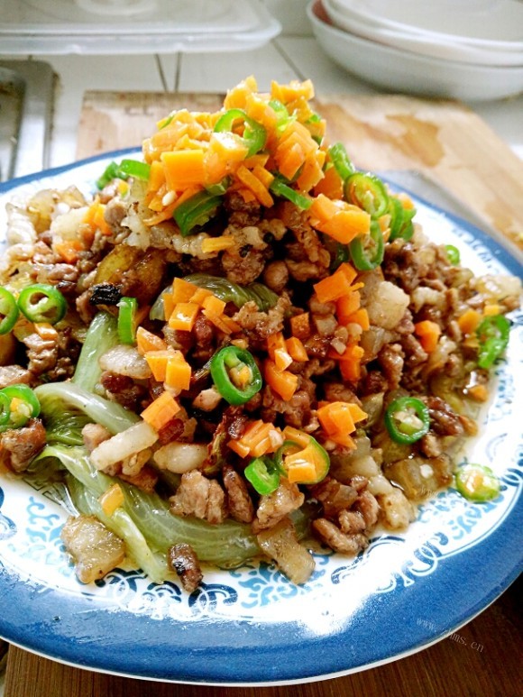 五味俱全的肉沫茄子