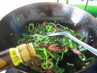 自己做的青椒豇豆炒腊肉的做法图解八