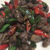 美味小米辣爆鸡心做法图解8)