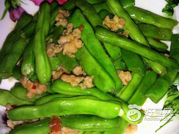 家常菜肉末炒四季豆