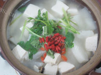 淡菜萝卜豆腐汤做法图解8)