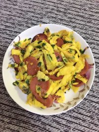 美味的鸡蛋丝火腿做法图解4)
