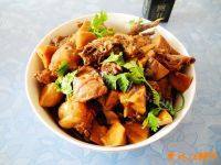 杏鲍菇棒骨烧鸡块做法图解13)