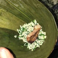 好吃的端午蒿味肉粽做法图解5)