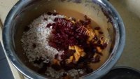 美味食品香韧干果蒸糕做法图解5)