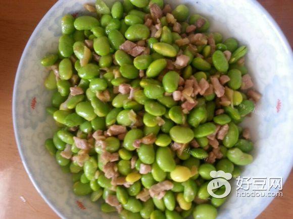 毛豆炒肉末