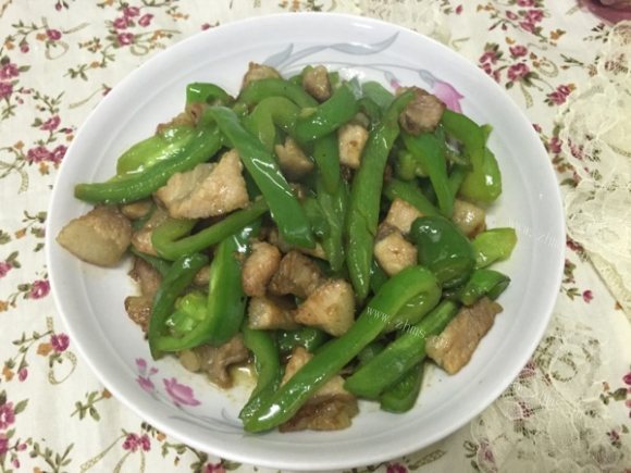 珍馐美味的青椒炒肉