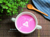 甜甜的紫薯酸奶米糊做法图解10)