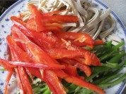 肉丝炒千张做法图解2)