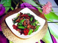 家常菜蒜苗炒肉片
