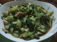 诱人的油菜炒肉