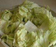 白菜肉片炖豆腐做法图解1)