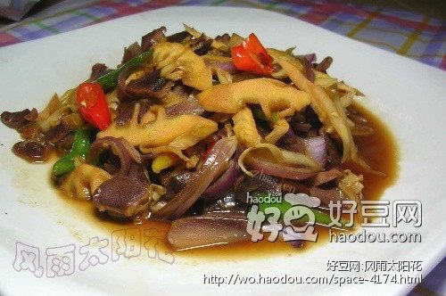 爆炒竹笋鸡珍
