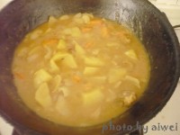 美味的咖喱牛肉饭