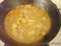 美味的咖喱牛肉饭