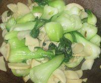 口感极佳的杏鲍菇炒油菜做法图解6)