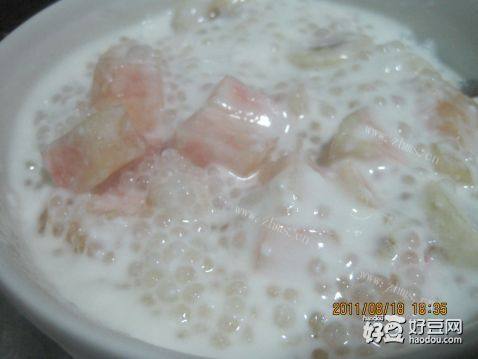 酸奶水果西米露