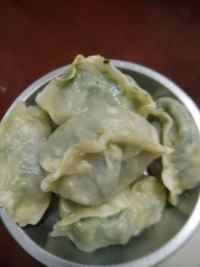 美味的韭菜鸡蛋蒸饺
