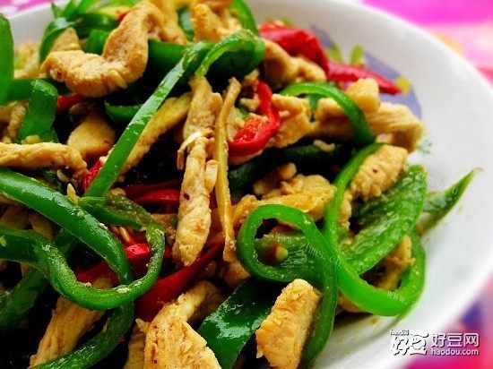 双椒炒肉丝