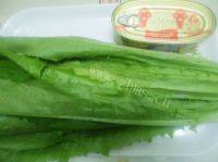 美美厨房之豆豉鲮鱼油麦菜做法图解1)