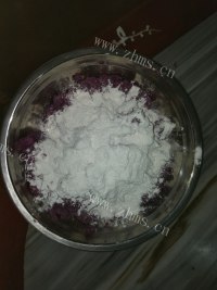 喷香的芝士紫薯饼做法图解5)