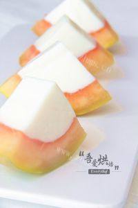 美味的木瓜奶冻做法图解7)