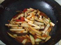 家常菜炒茄丝