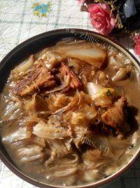 家常菜五花肉白菜炖粉条
