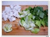 家常菜油菜豆腐做法图解1)