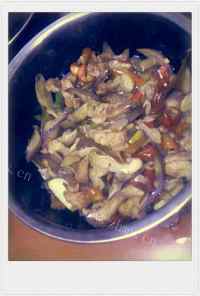 DIY茄子炒肉做法图解9)