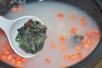好喝的三色鸡肉粥做法图解5)