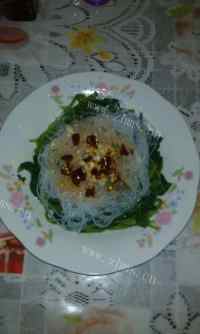 家常菜粉丝拌菠菜