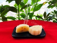 自制瓜子奶黄馅冰皮月饼做法图解28)